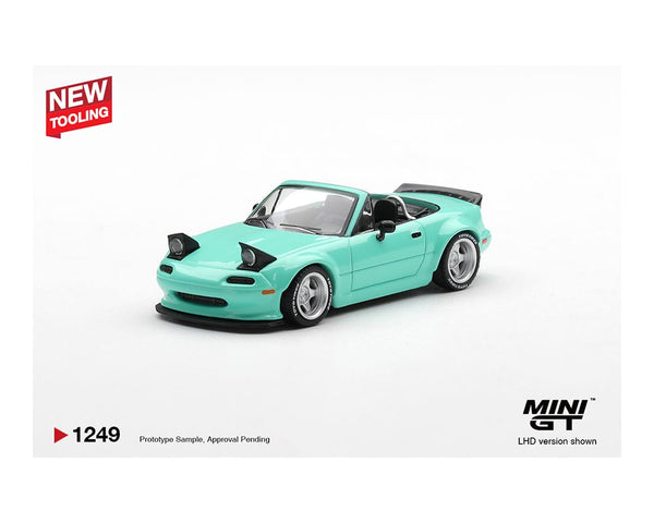 Mazda MX5 (NA) Pandem Mint Green Mini GT 1/64 MGT01249-BL