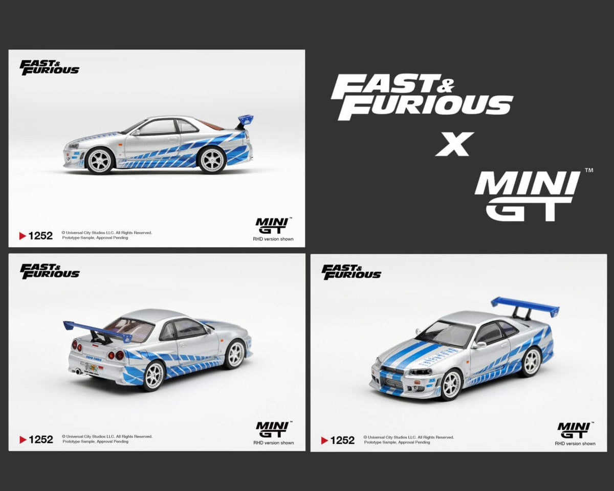 (Pre-order) Fast & Furious Nissan Skyline GT-R C-West 2 Fast 2 Furious Brian O’Conner – Limited Edition Mini GT 1:64 MGT01252-BL