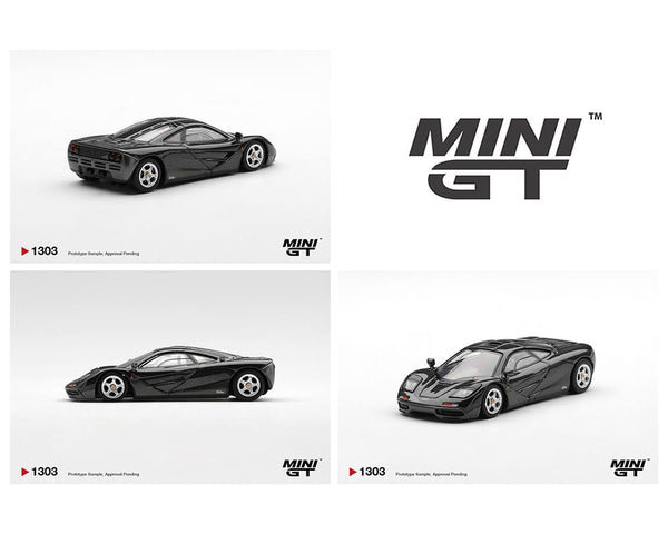 McLaren F1 Blue Black Metallic Mini GT 1/64 MGT01303-BL