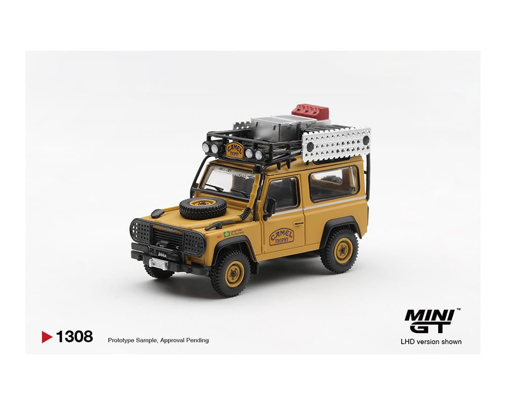 Mini GT Defender 90 Camel Trophy 1985 Team Brazil 1/64 MGT01308-BL