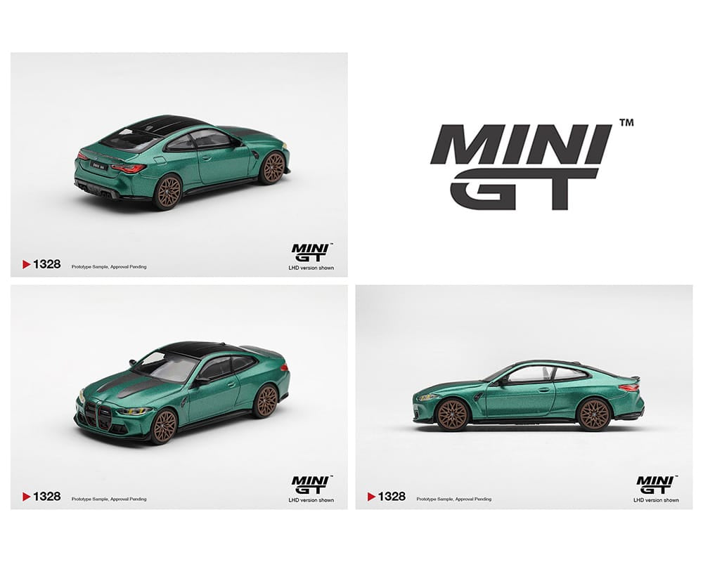 (PRE-ORDER) BMW M4 CS Frozen Isle of Man Green Metallic Limited Edition Mini GT 1:64 MGT01328-BL