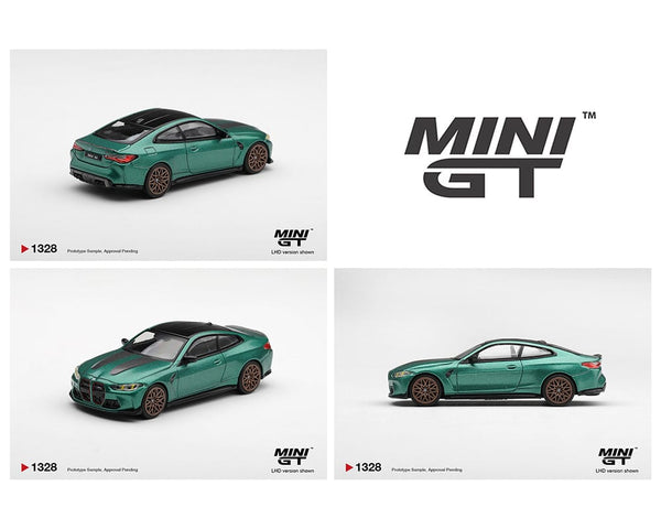 (PRE-ORDER) BMW M4 CS Frozen Isle of Man Green Metallic Limited Edition Mini GT 1:64 MGT01328-BL