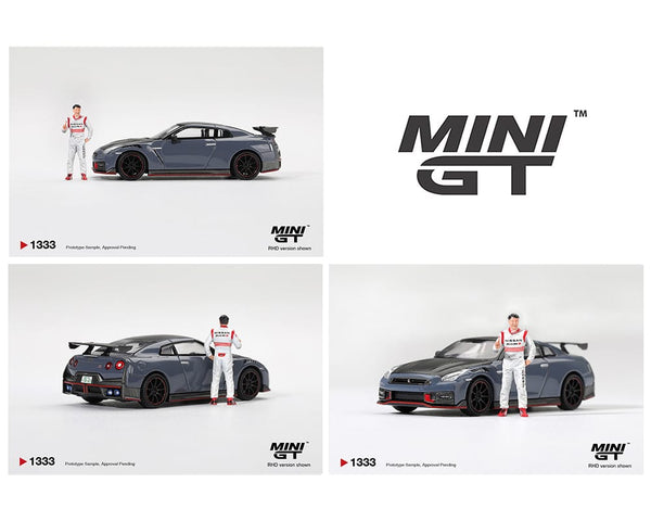 Nissan GT-R Nismo 2024 Tsukuba Production Car Lap Record W/ Matsuda Figure Tsugio Matsuda Collection Limited Edition Mini GT 1:64