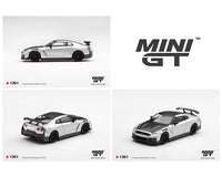 Nissan GTR NISMO 2024 Silver Mini GT 1/64 MGT01361-BL