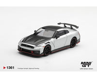 Nissan GTR NISMO 2024 Silver Mini GT 1/64 MGT01361-BL