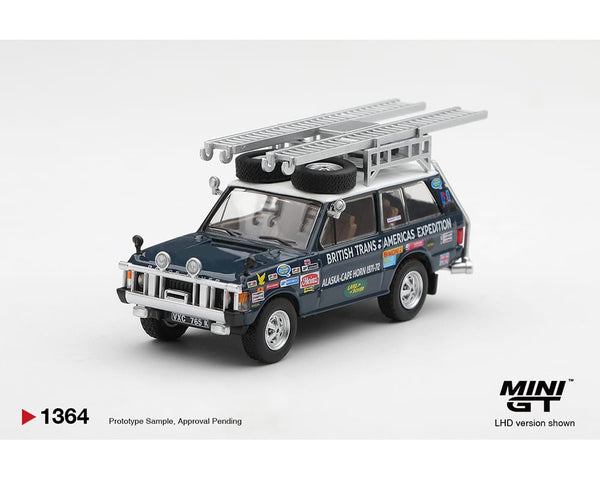 Mini GT Range Rover 1971 Trans Americas VXC765K 1/64 MGT01364-BL