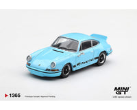 Porsche 911 Carrera RS 2.7 Gulf Blue with Black Mini GT 1/64 MGT01365-BL