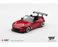 Mazda Miata MX5 ND Pandem Kodo Red Limited Mini GT 1/64 | Hanz Driven MGT01367-BL