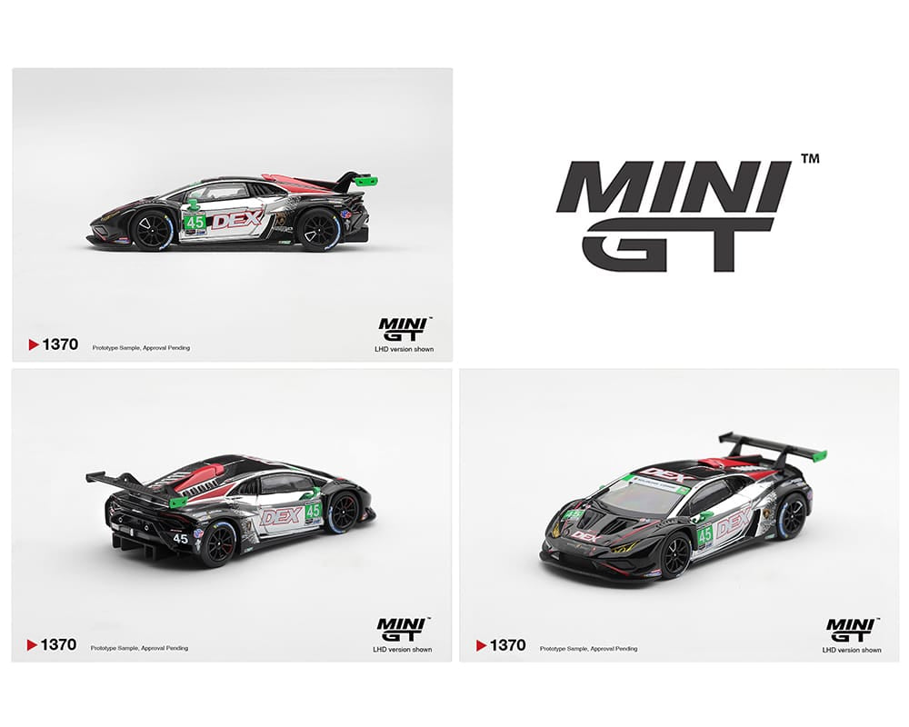 Lamborghini Huracan GT3 EVO2 #45 DEX Wayne Mini GT 1/64 | Hanz Driven MGT01370-BL