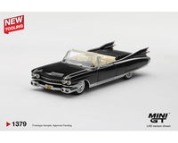 1959 Cadillac Eldorado Biarritz Black Mini GT 1/64 | Hanz Driven MGT01379-BL