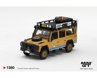 Land Rover Defender 110 1998 Camel Trophy Mini GT 1/64 | Hanz Driven MGT01380-BL