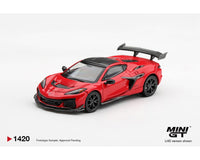 Mini GT Corvette ZR1 Torch Red 1/64 | Hanz Driven MGT01420-BL
