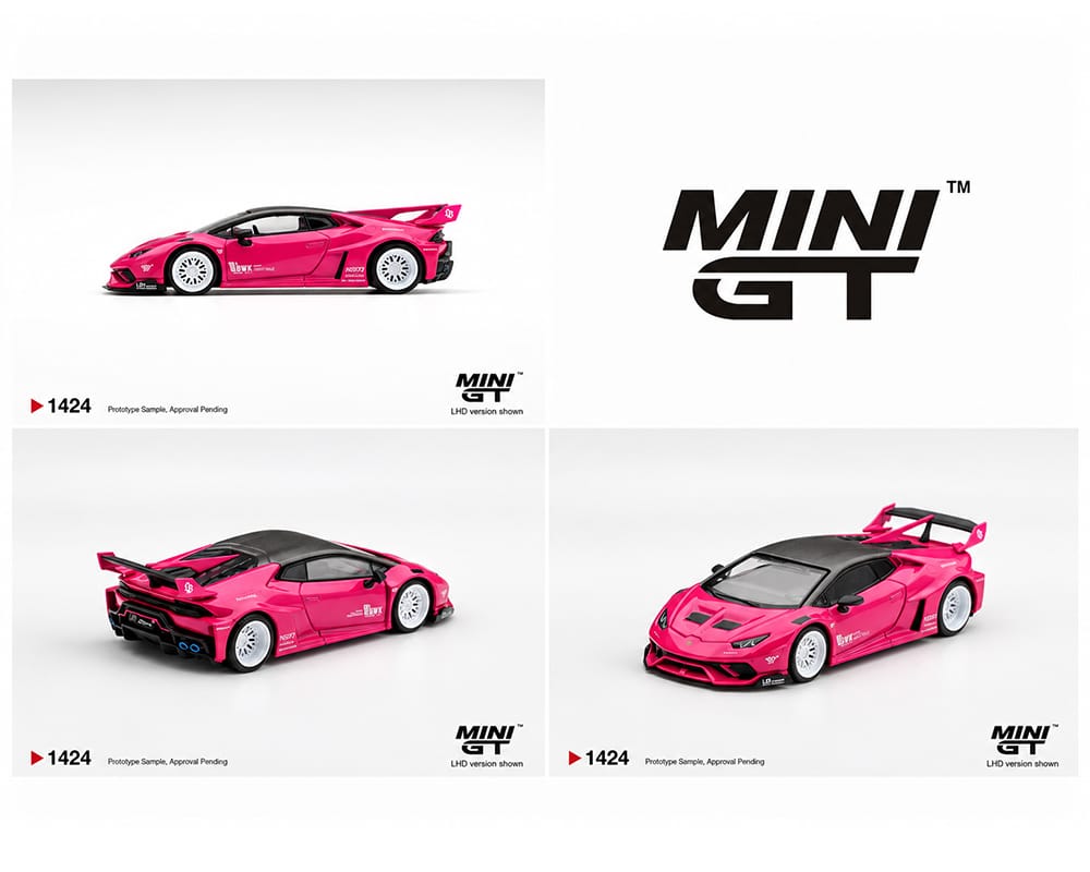Mini GT LB★WORKS Huracán GT Ruby Purple 1/64 | Hanz Driven MGT01424-BL