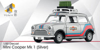 Mini Cooper Mk 1 Silver Martini Tiny 1:50 scale