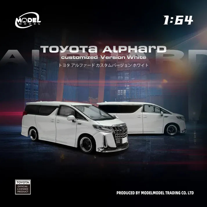 Toyota Alphard Customized Version White – MODELMODEL 1:64 MM64-Alphard-002
