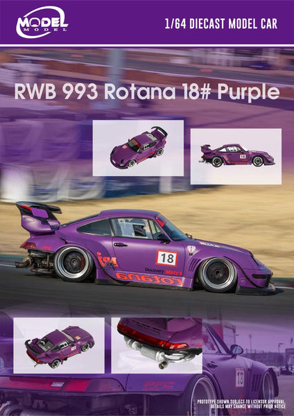 Porsche RWB 993 Rotana #18 MODELMODEL 1/64 scale – Hanz Driven