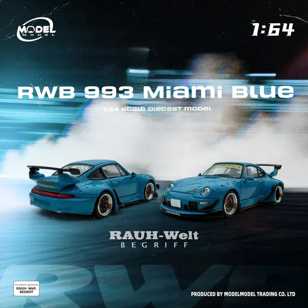 RWB 993 Miami Blue - MODELMODEL 1:64 MM64-RWD993-005