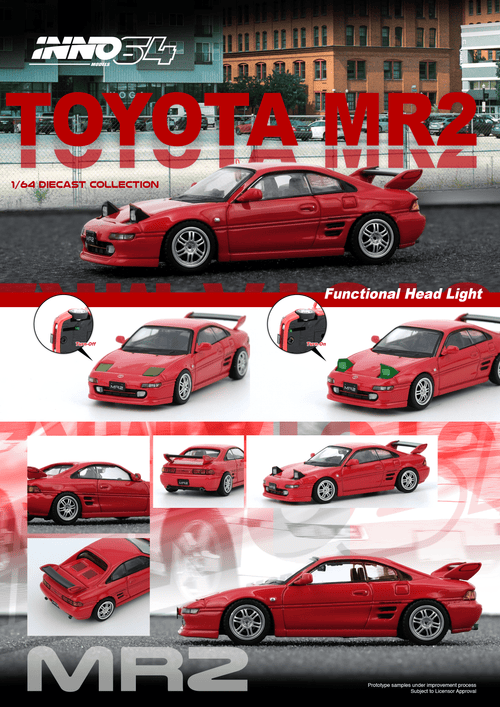 Toyota MR2 SW20 Red Inno64 1/64 scale – Hanz Driven
