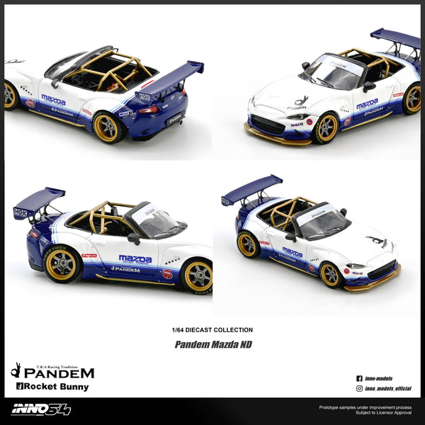 Mazda MX-5 ND Miata Pandem Rocket Bunny V1.0 Inno64 1/64 scale
