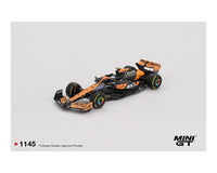 McLaren MCL38 #4 Lando Norris 2024 F1 2024 Hungarian GP 2nd Place Black Orange Mini GT 1:64