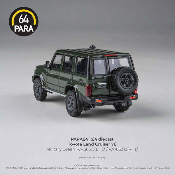 2014 Toyota Landcruiser LC76 Military Green LHD Para64 1:64 scale PA-56313
