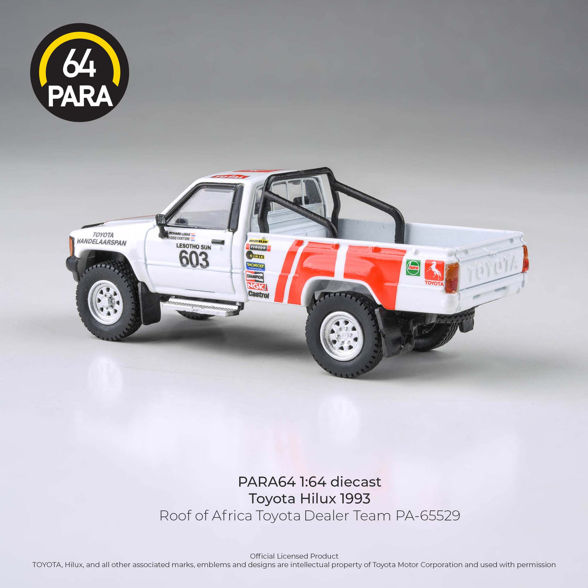 Toyota Hilux 1993 Roof of Africa Toyota Dealer Team RHD Para64 1:64 scale PA-65529