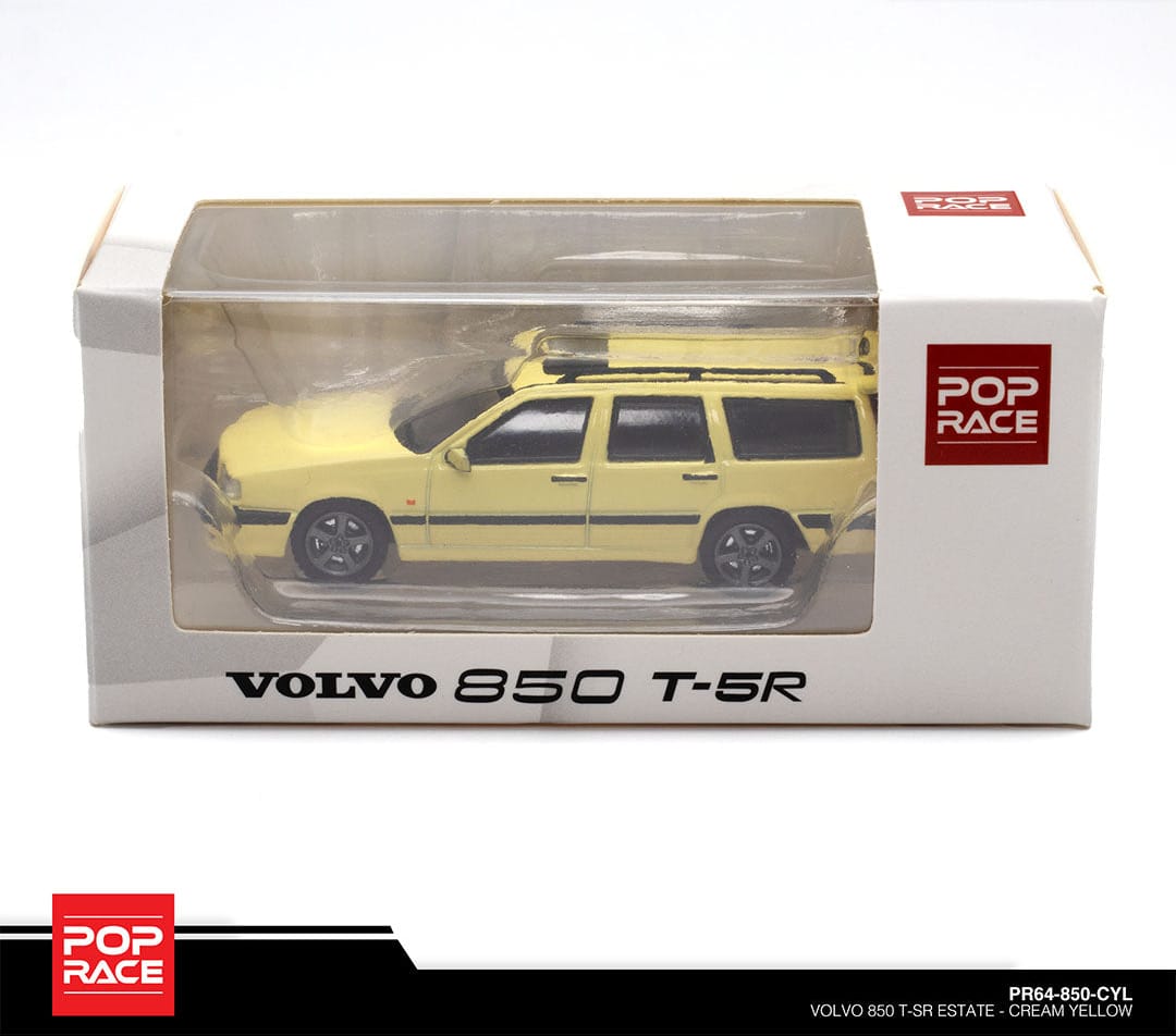 Volvo 850 T-5R Cream Yellow Pop Race 1/64 scale – Hanz Driven