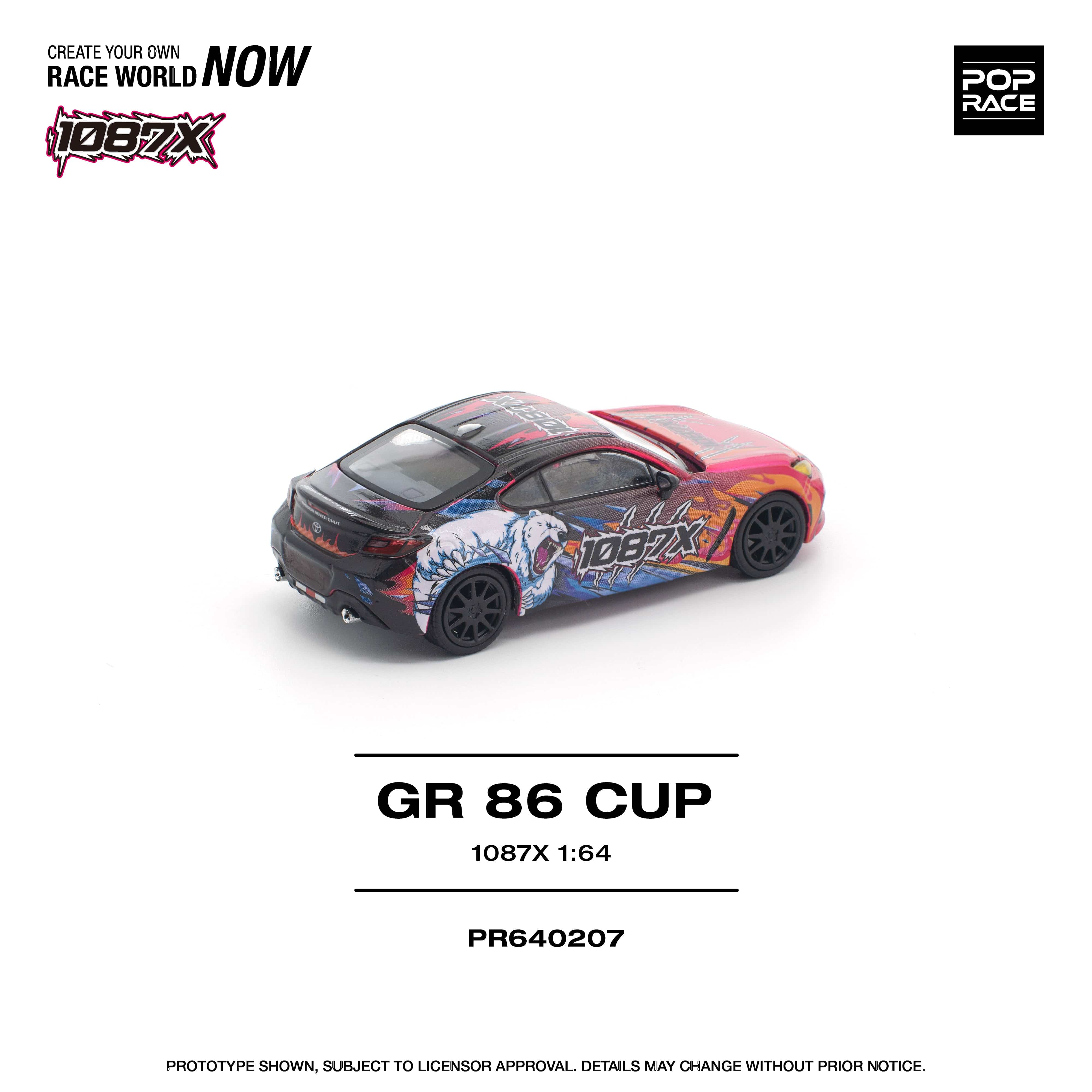 Toyota 1087X GR86 Cup Pop Race 1/64 scale – Hanz Driven