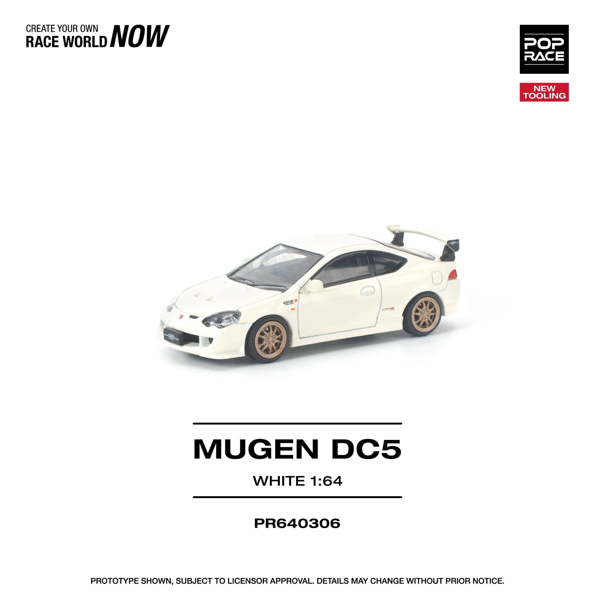 PRE-ORDER) Honda Integra DC5 Mugen White Pop Race 1/64 scale