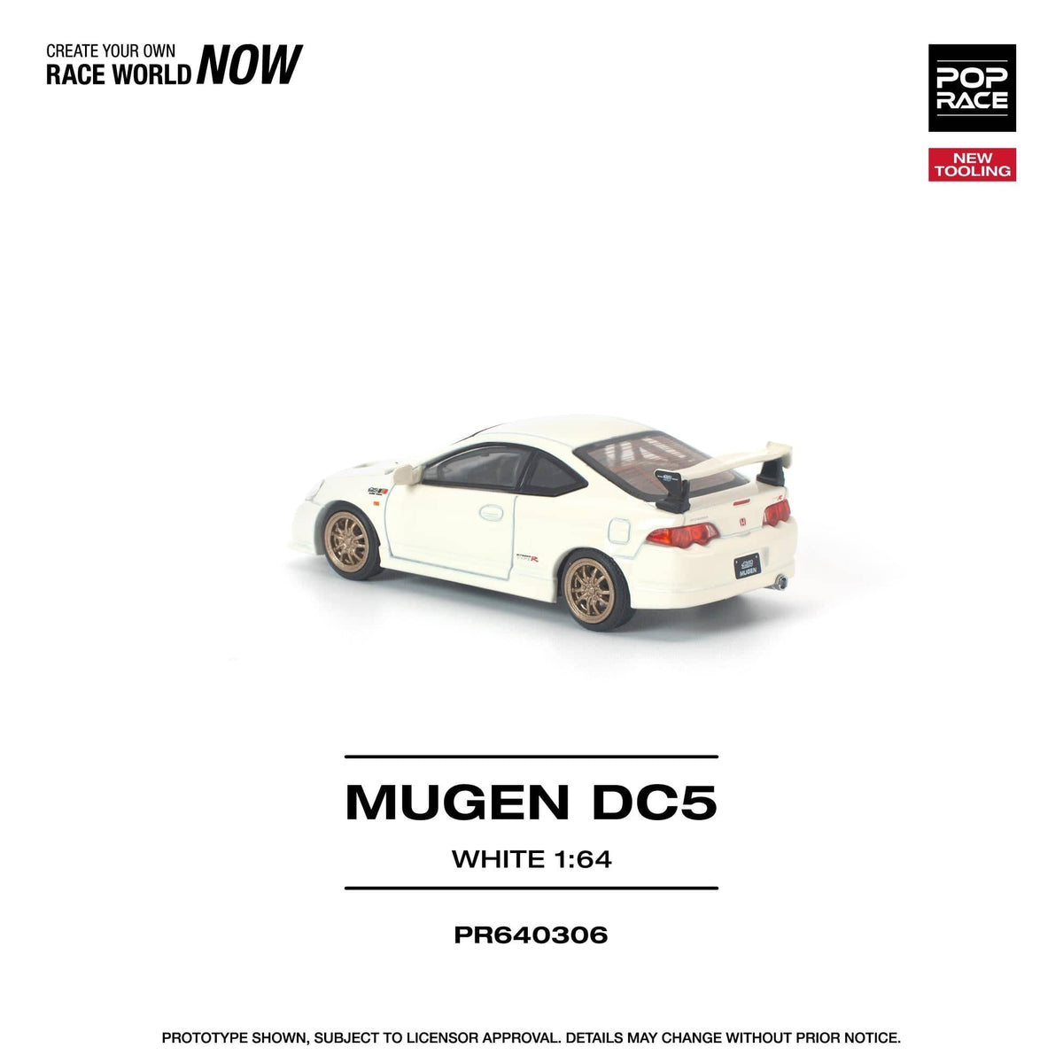 Honda Integra DC5 Mugen White Pop Race 1/64 scale