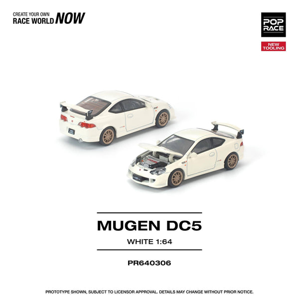 PRE-ORDER) Honda Integra DC5 Mugen White Pop Race 1/64 scale