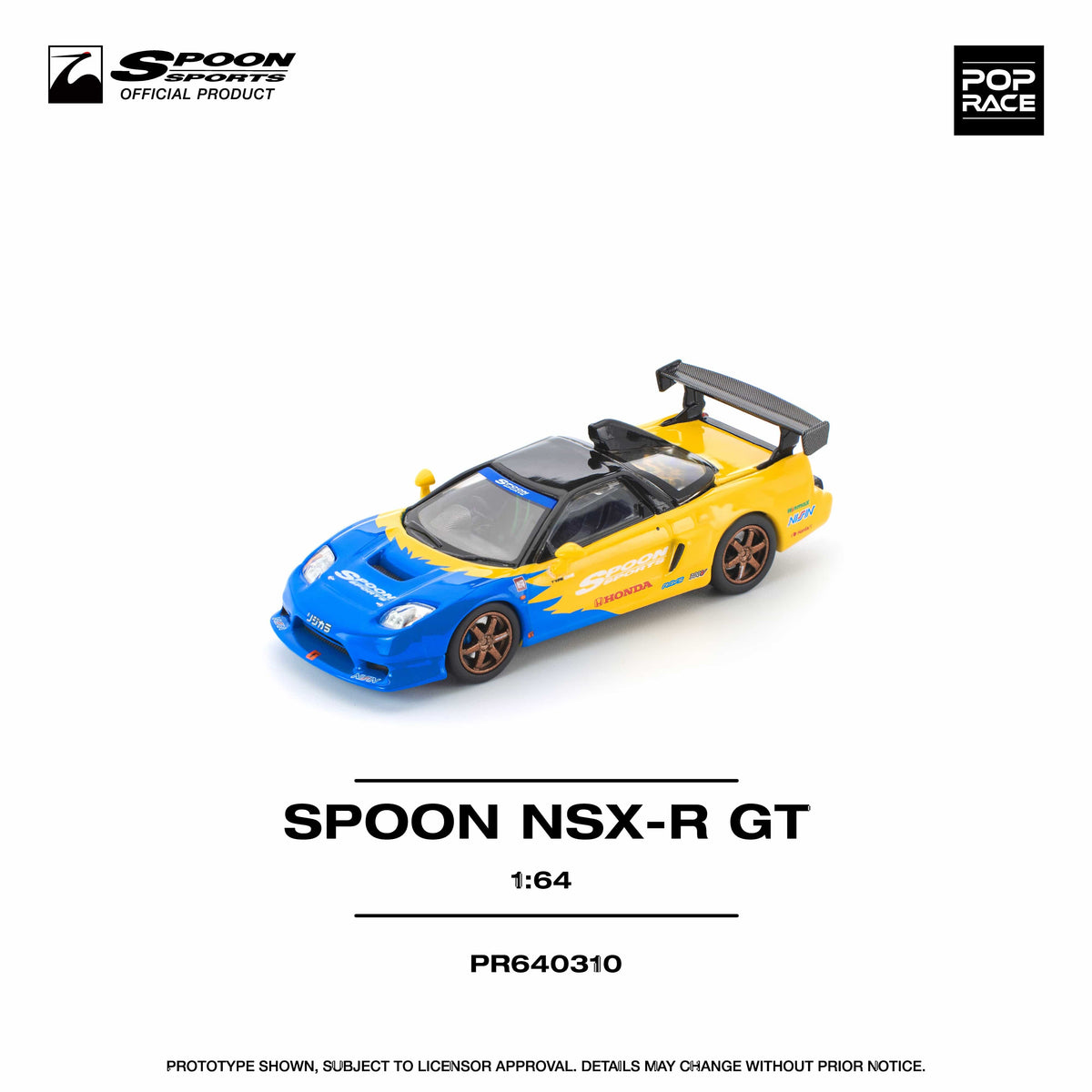 Honda NSX Spoon R GT Pop Race 1/64 scale