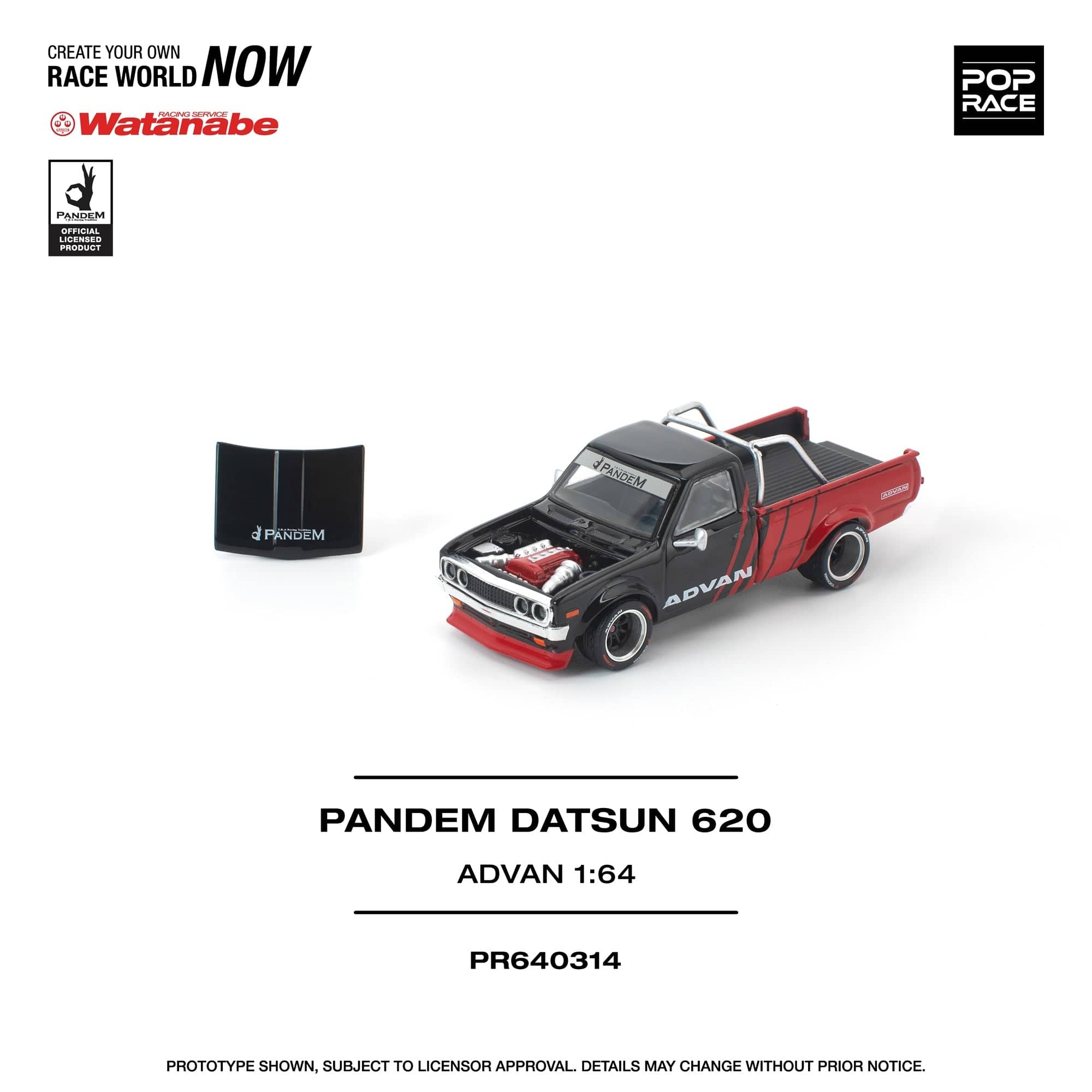 pekorin様 Pre-order) Pick-up truck Datsun 620 Advan 1/64 scale Pop Race