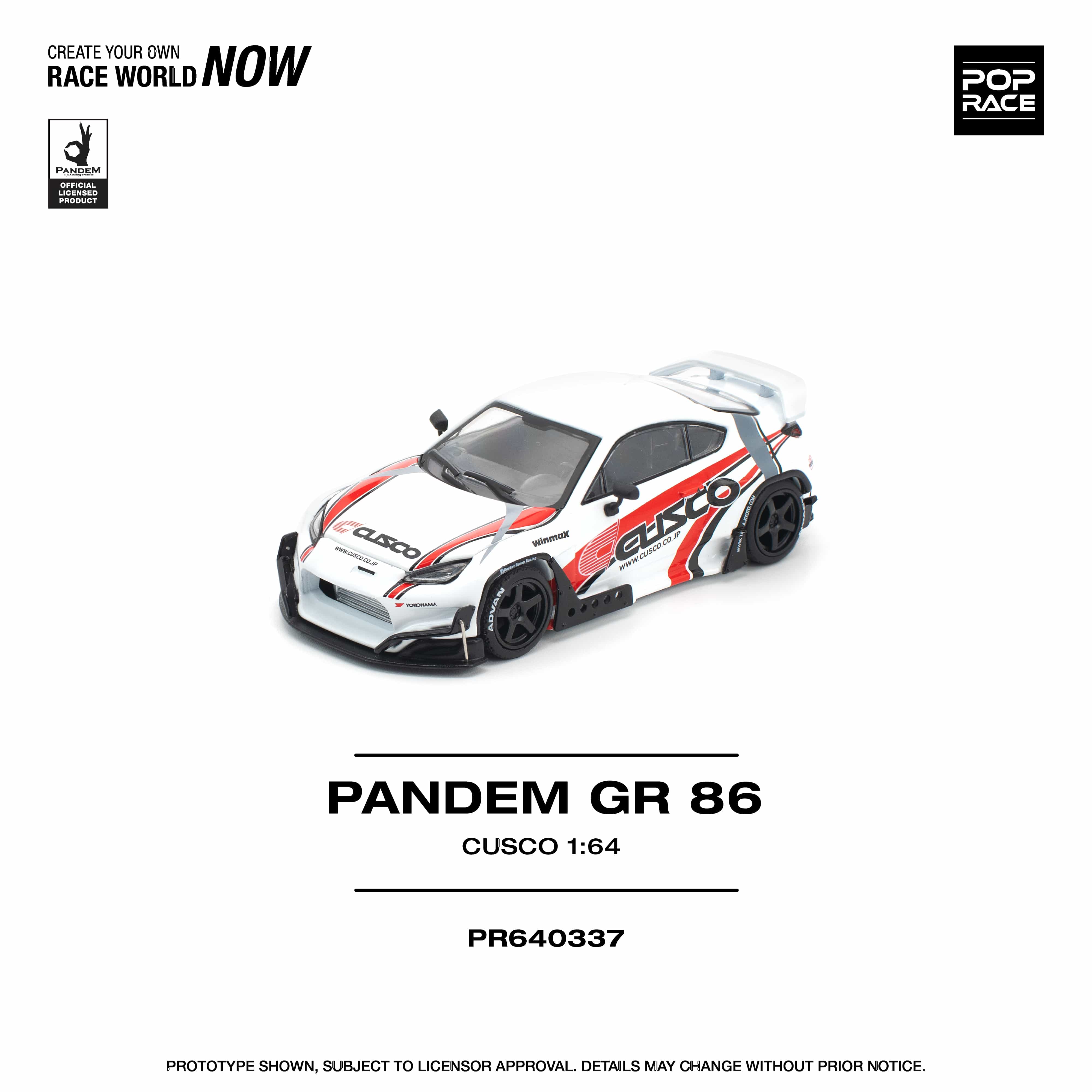 Toyota GR86 Pandem Cusco Pop Race 1/64 scale – Hanz Driven