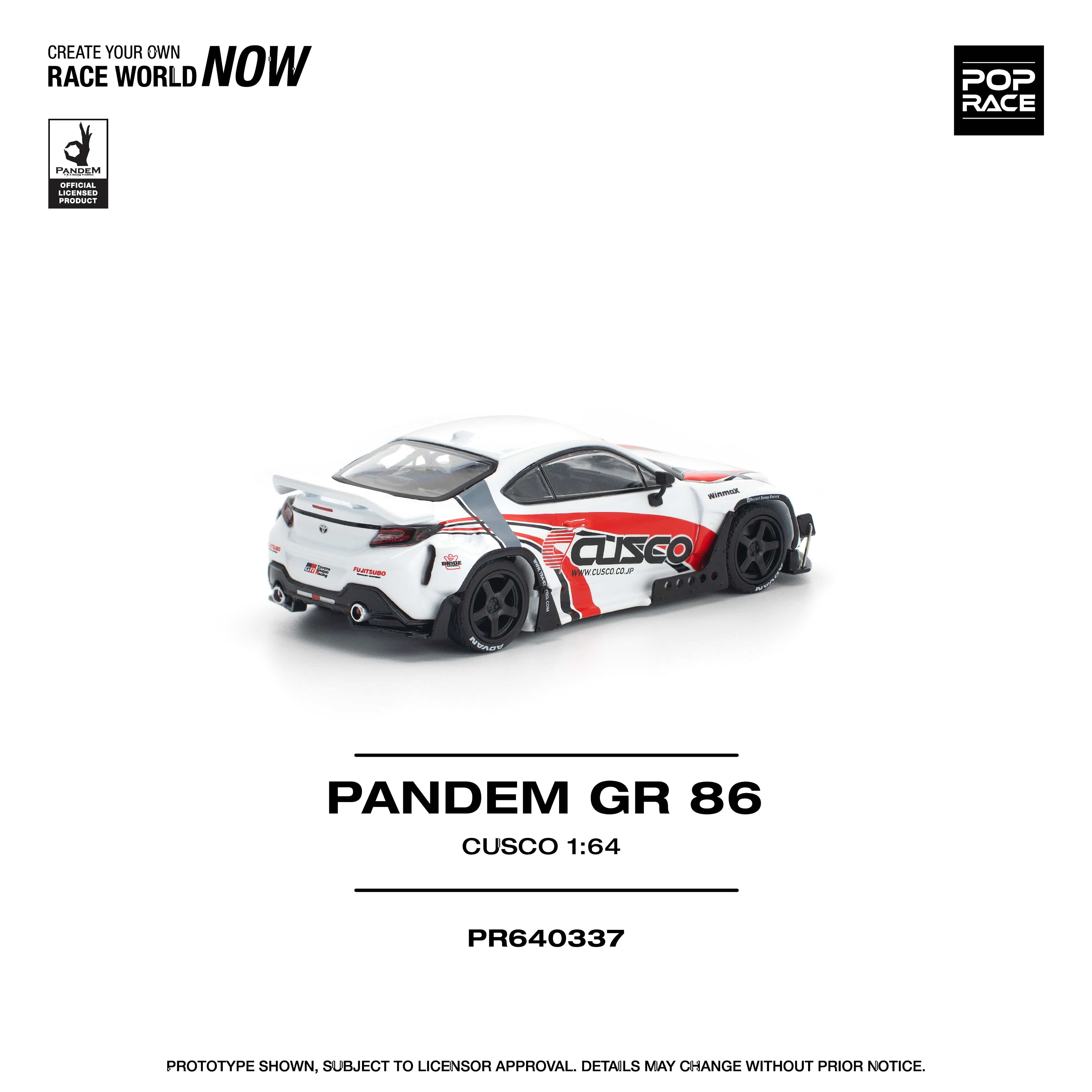Toyota GR86 Pandem Cusco Pop Race 1/64 scale – Hanz Driven