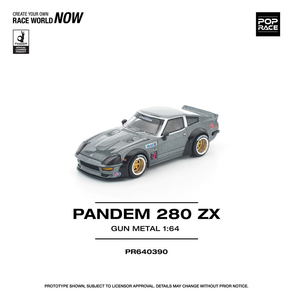 PANDEM x Datsun 280ZX Gun Metal PopRace 1/64 