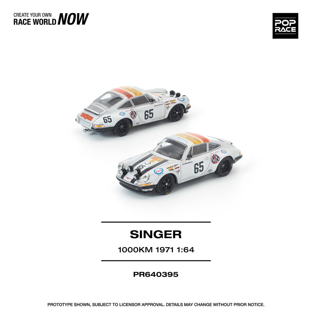 Porsche Singer 911 SPA 1000KM 1971 Pop Race 1:64 scale