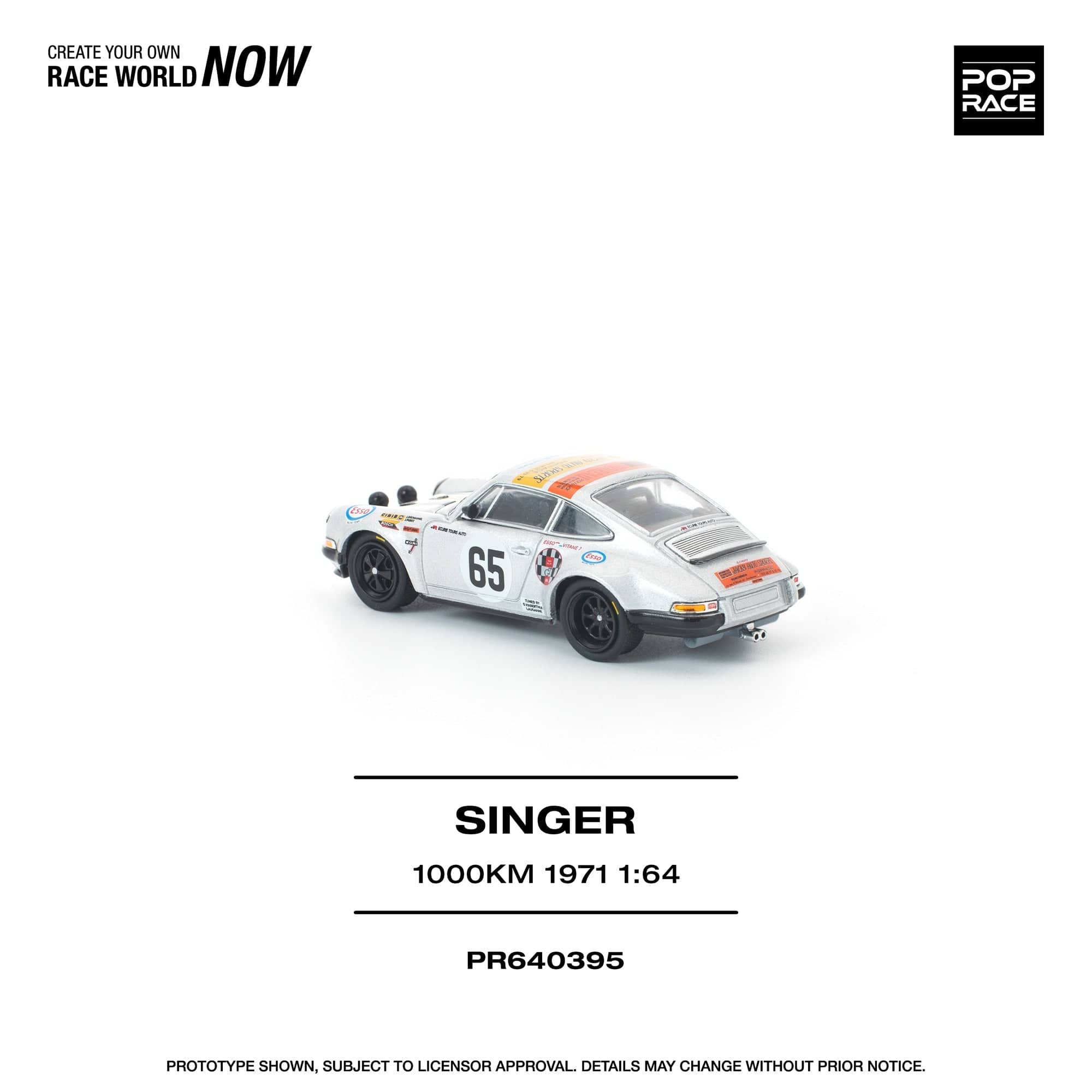 Porsche Singer DLS Turbo Study Track Orange 1/64 scale Pop Race