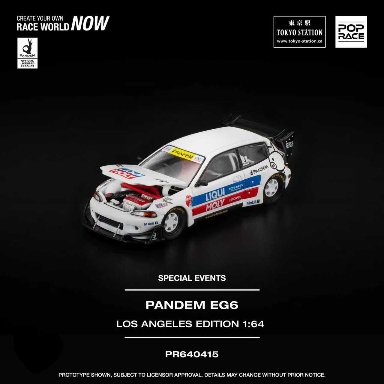 【チェイス】Pandem Civic EG6 Exclusive Edition Honda Civic Pandem EG6 Los Angeles Special Edition Pop Race 1/64