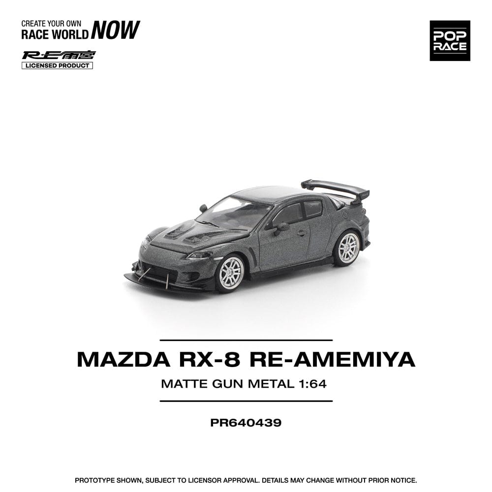 MAZDA RX-8 RE-AMEMIYA GUN METAL PopRace 1/64