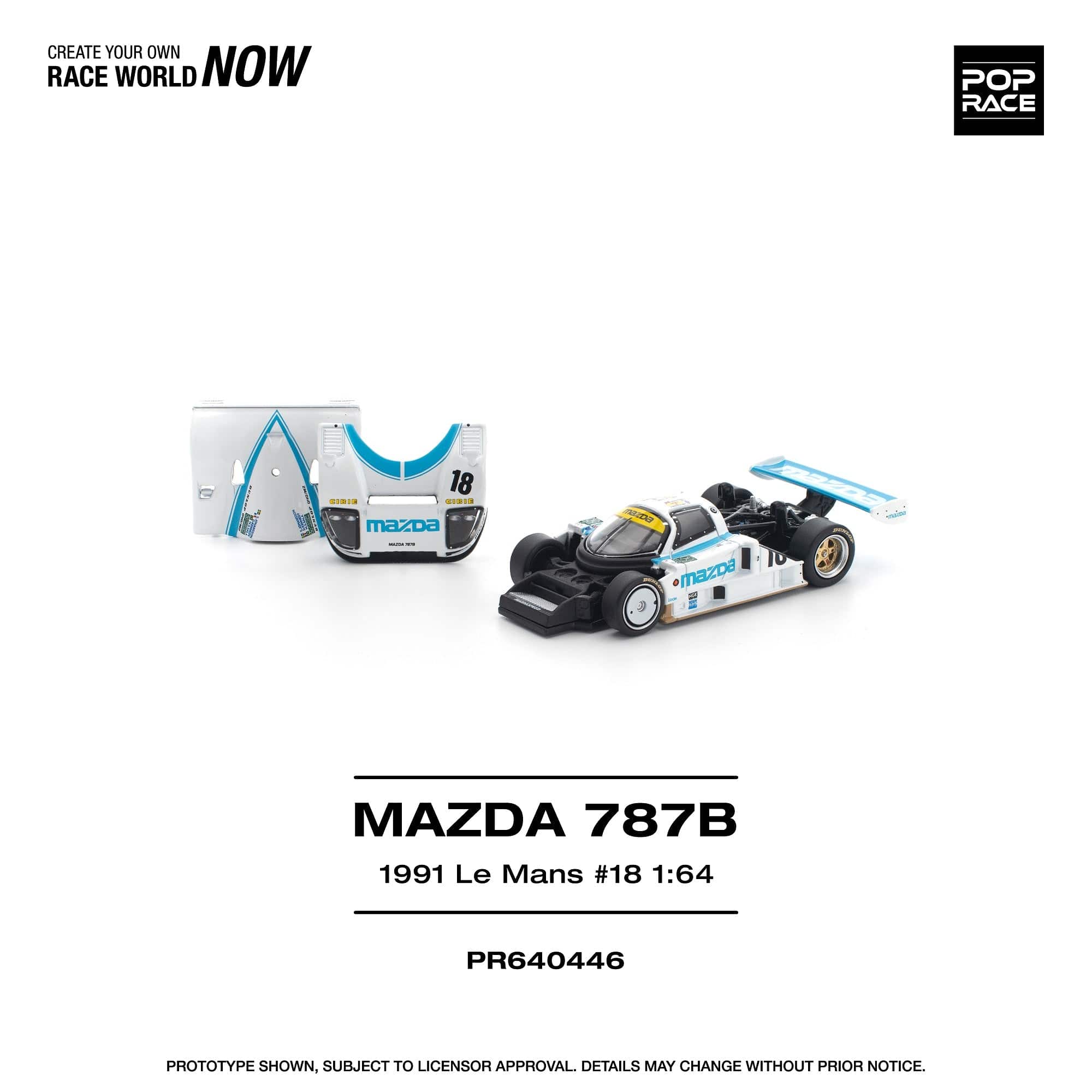 Mazda 787B 1991 Le Mans 24hrs #18 | Pop Race 1:64 | Pre-order