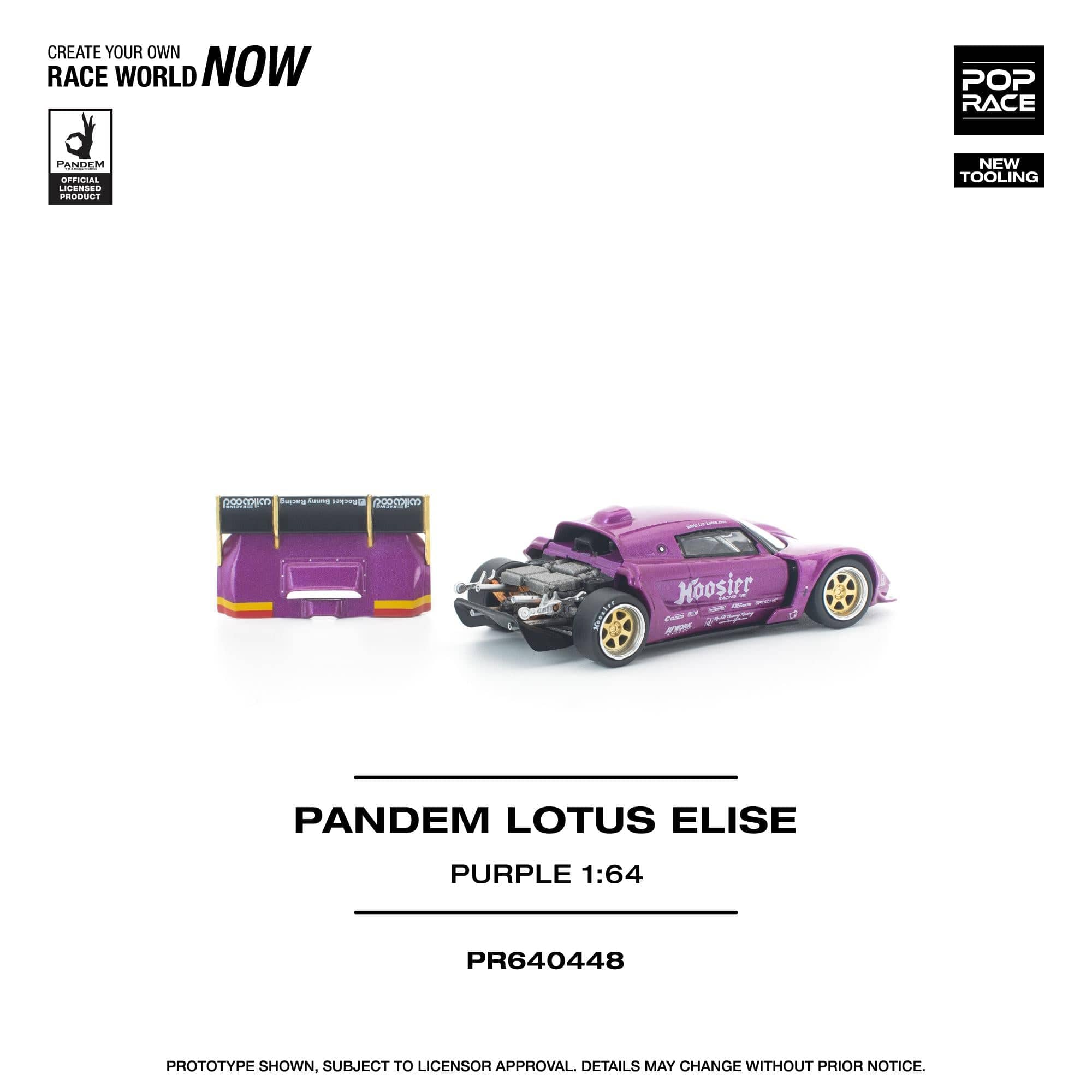 PRE-ORDER) Pandem Lotus Elise Purple Pop Race 1/64 – Hanz Driven