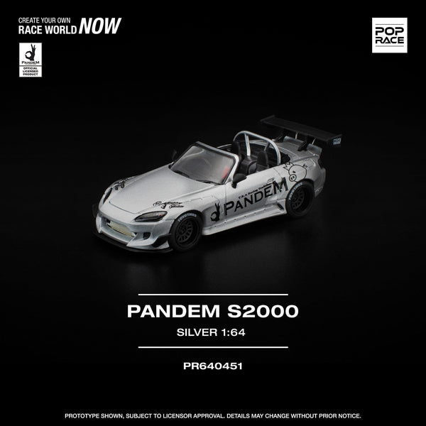 Pre-Order) PANDEM x Honda S2000 Silver PopRace 1/64 – Hanz Driven
