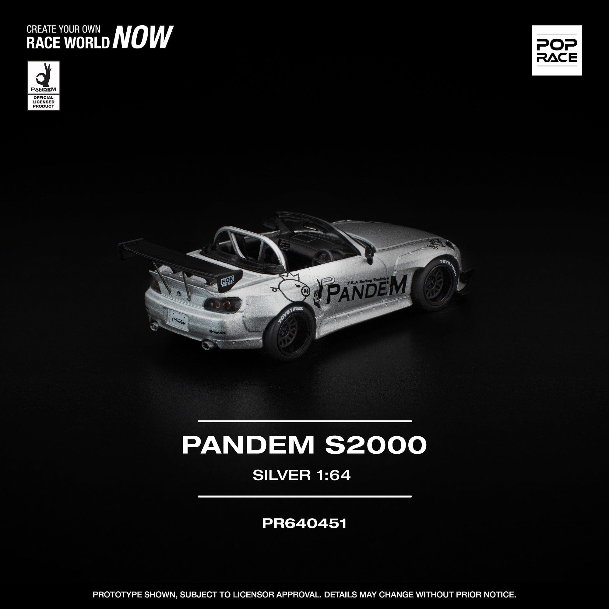 PANDEM x Honda S2000 Silver | Pop Race 1:64 | Pre-order – Hanz Driven