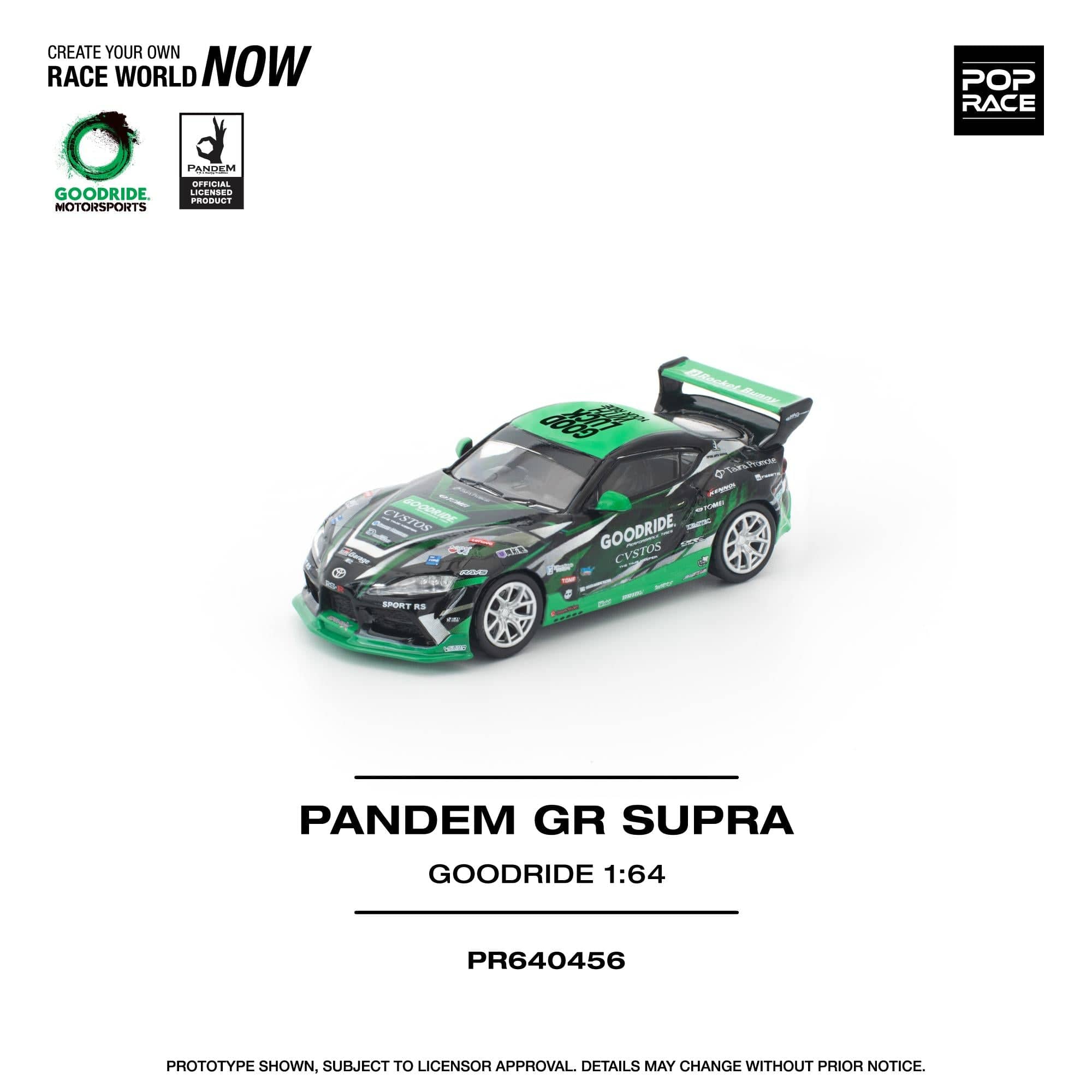 PRE-ORDER) Toyota GR Supra Goodride Pandem Pop Race 1:64 – Hanz Driven