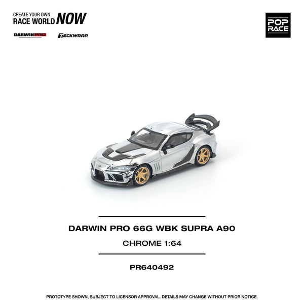 Darwin Pro 66G WBK Toyota Supra A90 Silver Chrome Pop Race 1:64