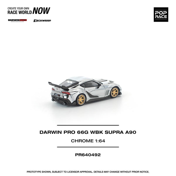 Darwin Pro 66G WBK Toyota Supra A90 Silver Chrome Pop Race 1:64
