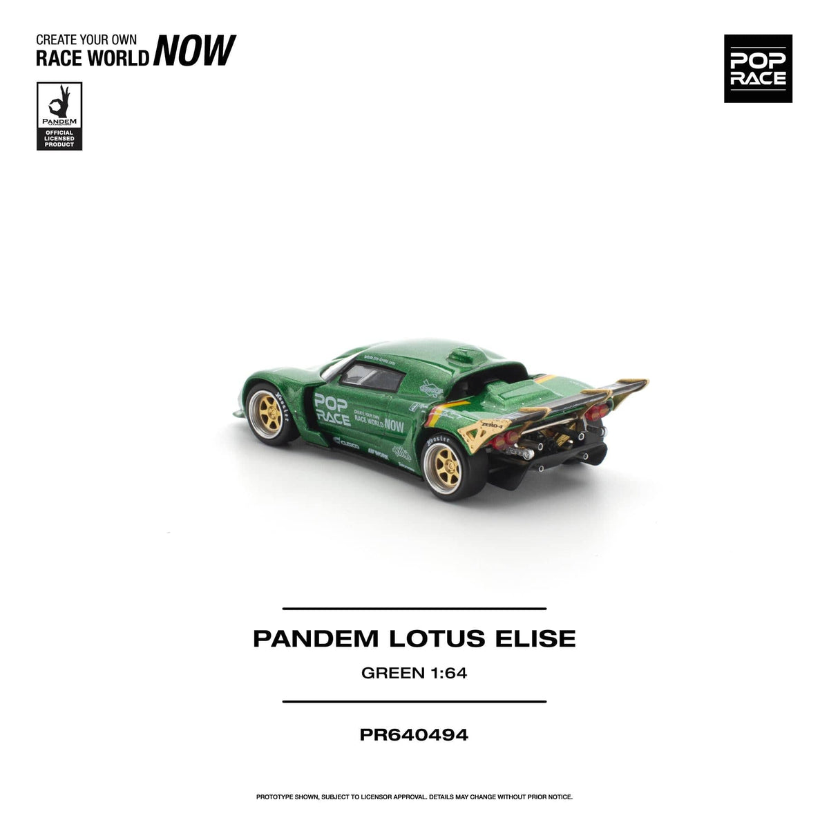 (PRE-ORDER) Lotus Pandem Elise Green Pop Race 1/64 PR640494