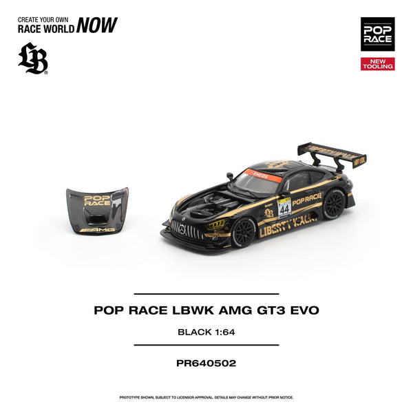 (PRE-ORDER) Mercedes-AMG GT3 EVO LBWK Black Pop Race 1/64 PR640502