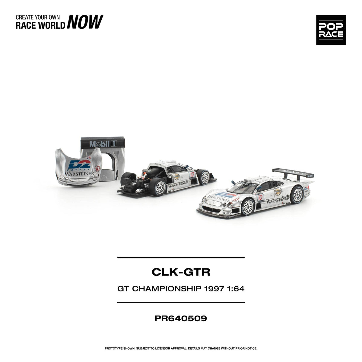 (PRE-ORDER) Mercedes-Benz AMG CLK GTR FIA GT Championship 1997 Pop Race 1/64 PR640509
